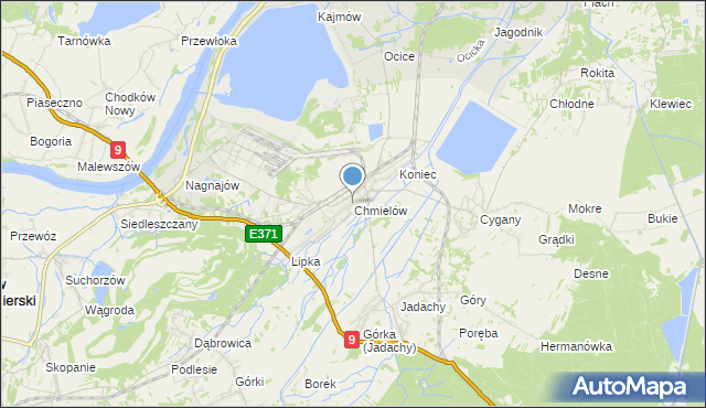 mapa Chmielów, Chmielów gmina Nowa Dęba na mapie Targeo